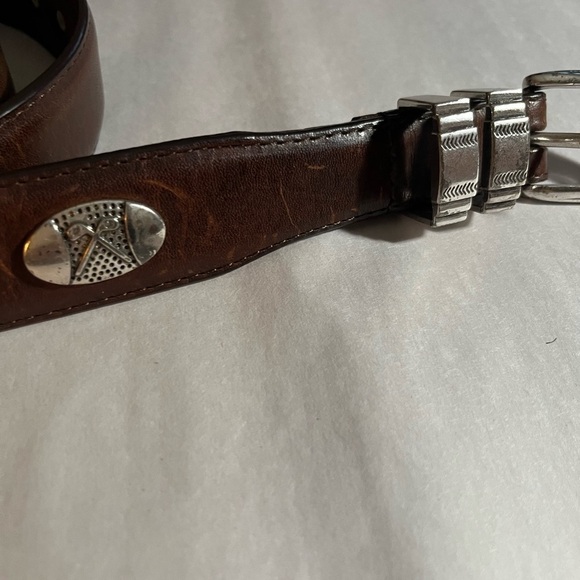 Golf Top Grain Brown western Leather Ranch Club Belt Size 42 AML3000 - Picture 4 of 15